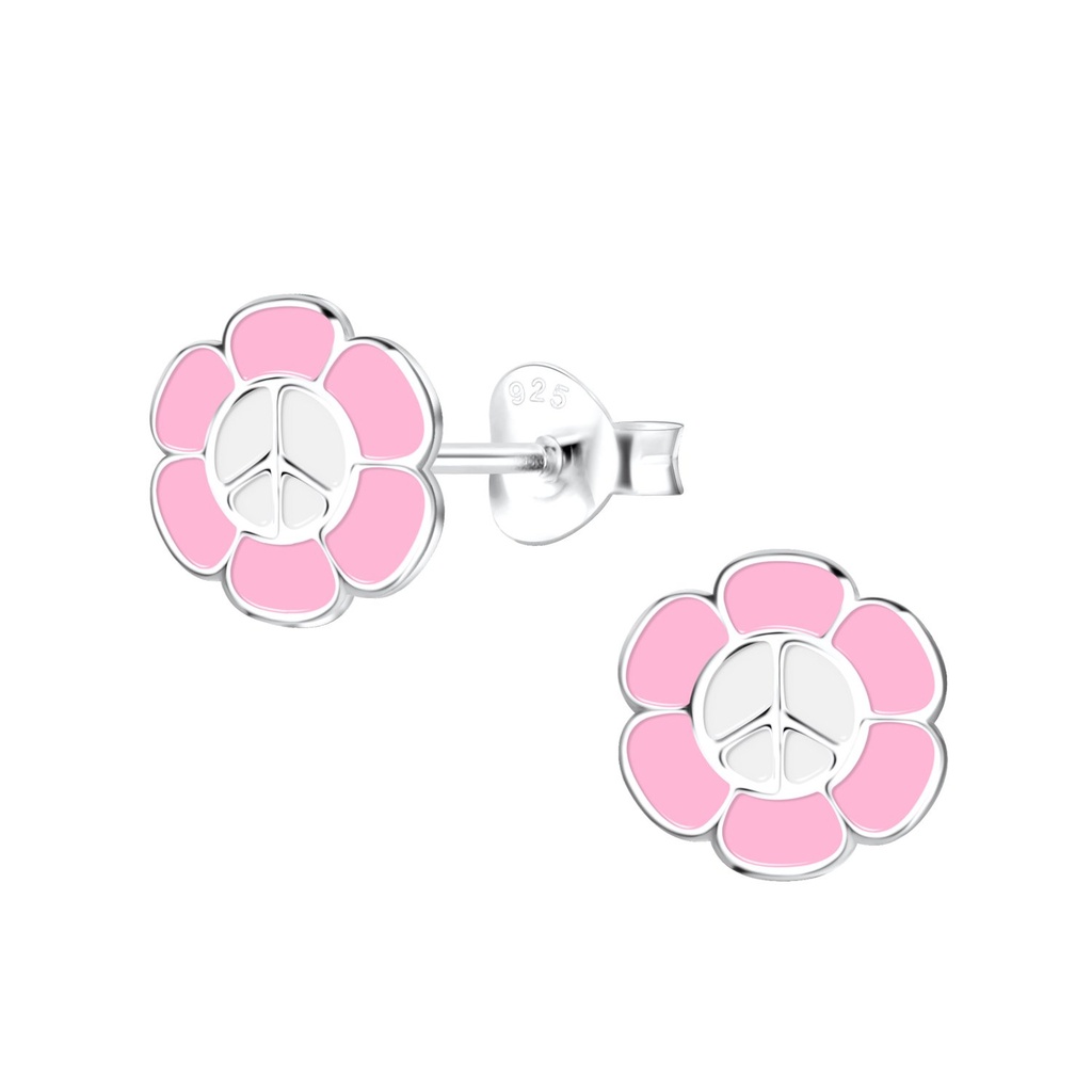Silver Flower Stud Earrings
