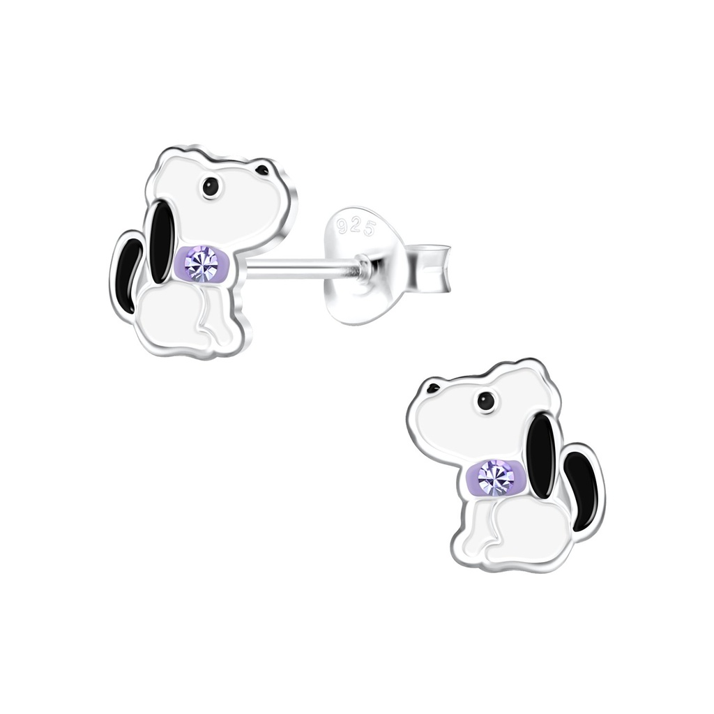 Puces d'oreilles beagle en argent