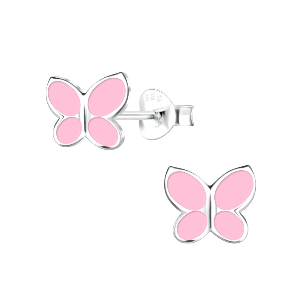 [10022644] Silver Butterfly Stud Earrings
