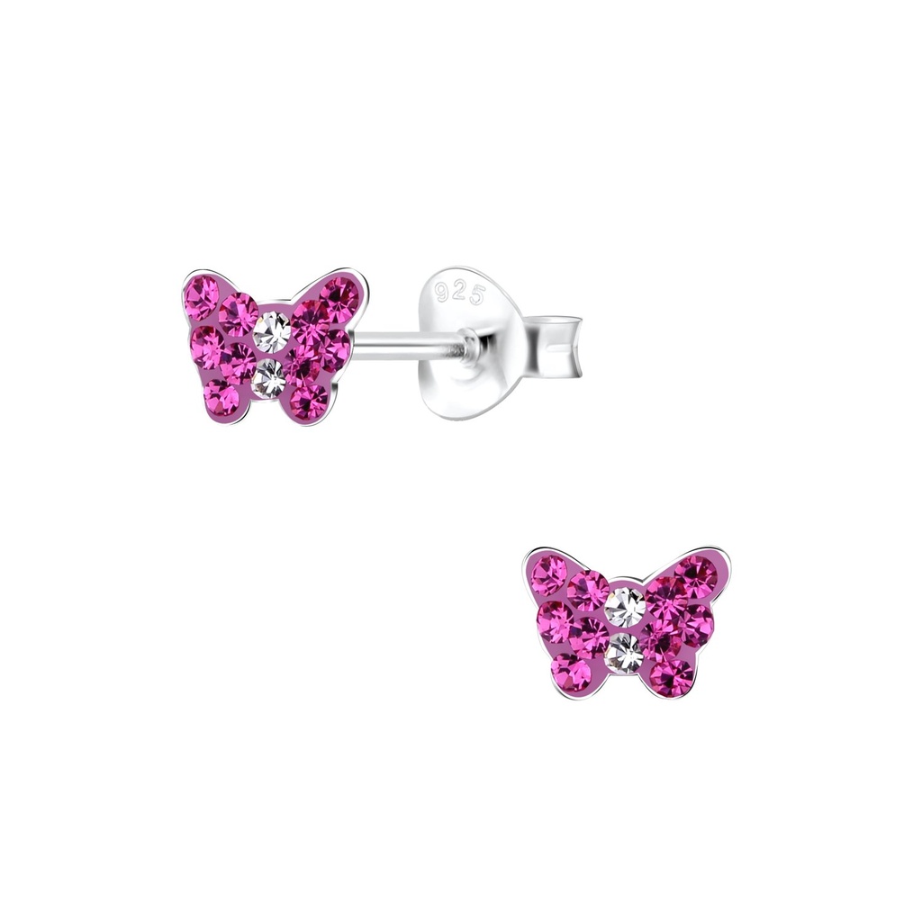 Silver Butterfly Stud Earrings