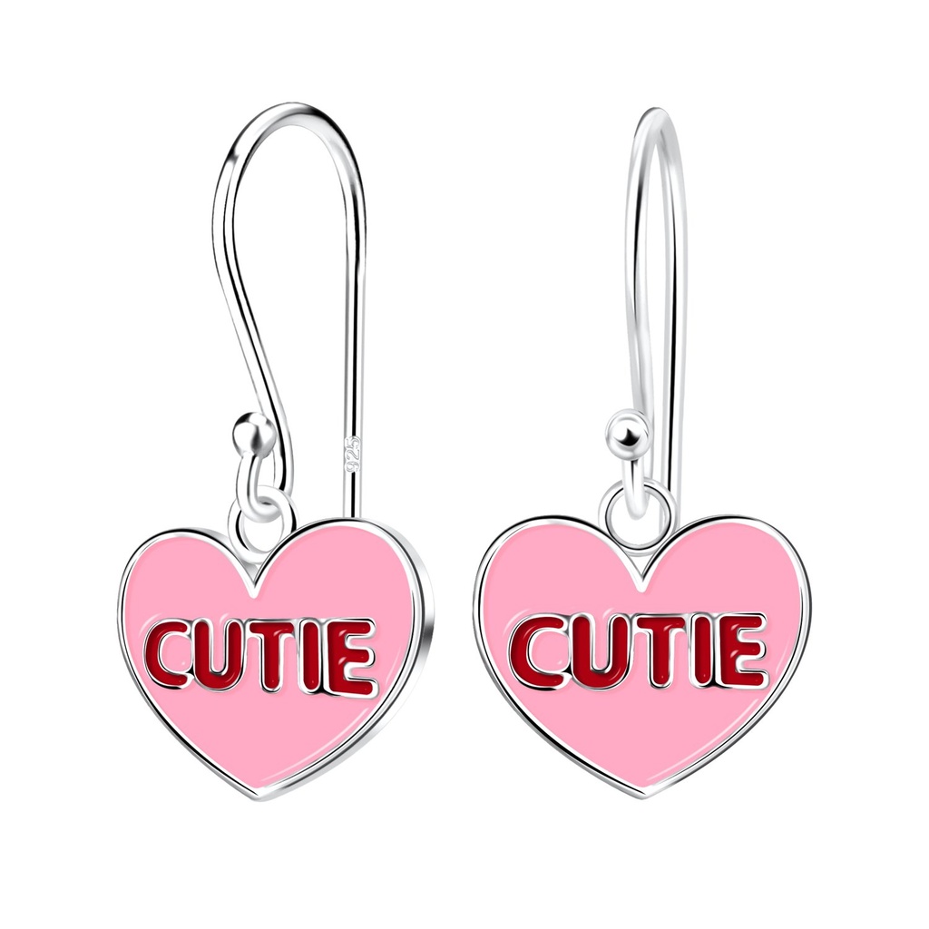 Silver Cutie Heart Earrings