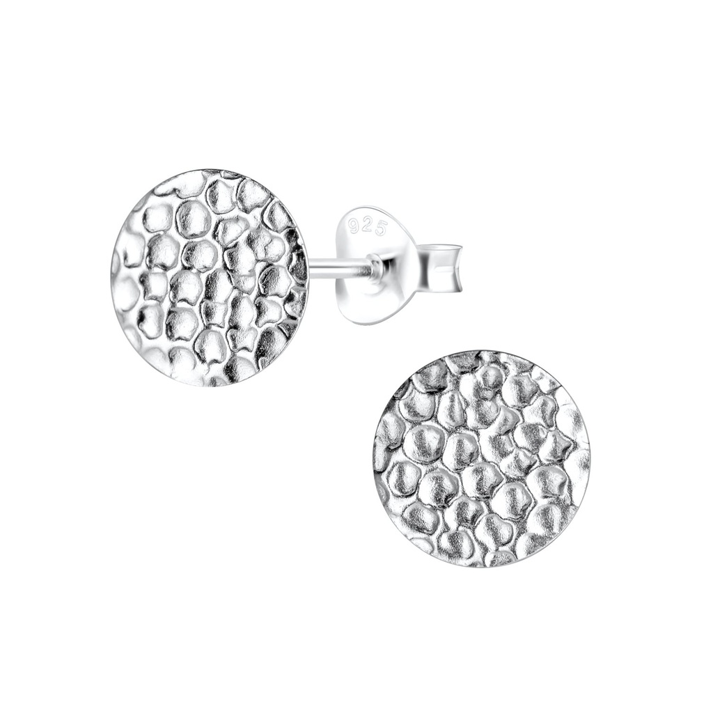 Puces d'oreilles rondes en argent