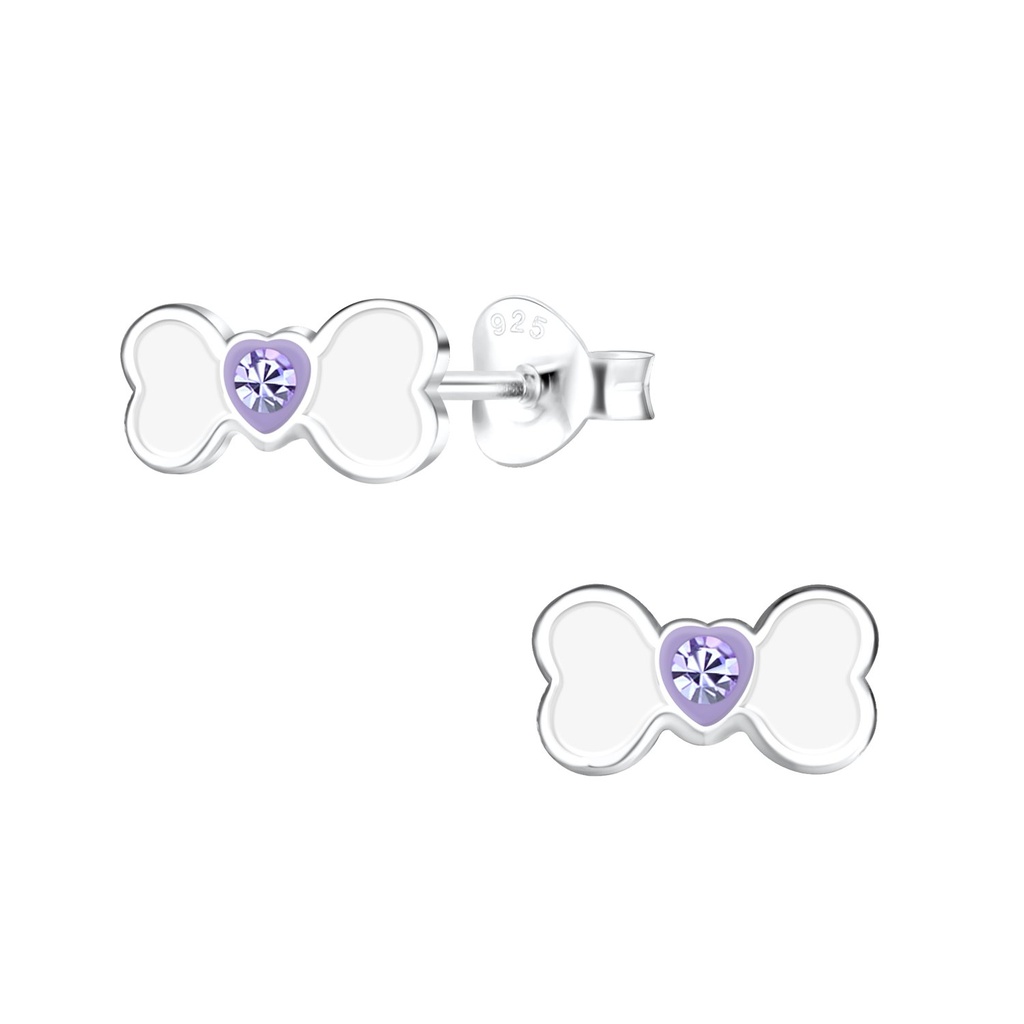 Silver Bone Stud Earrings