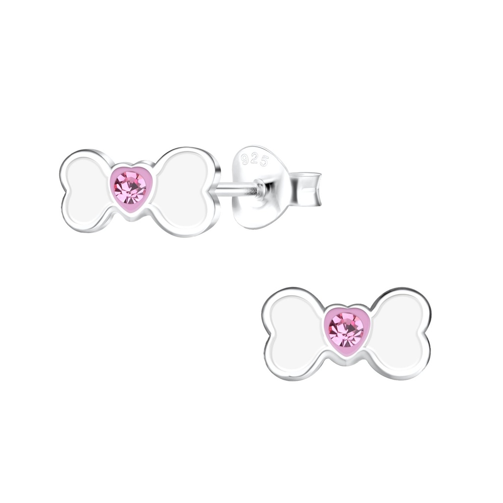 Silver Bone Stud Earrings