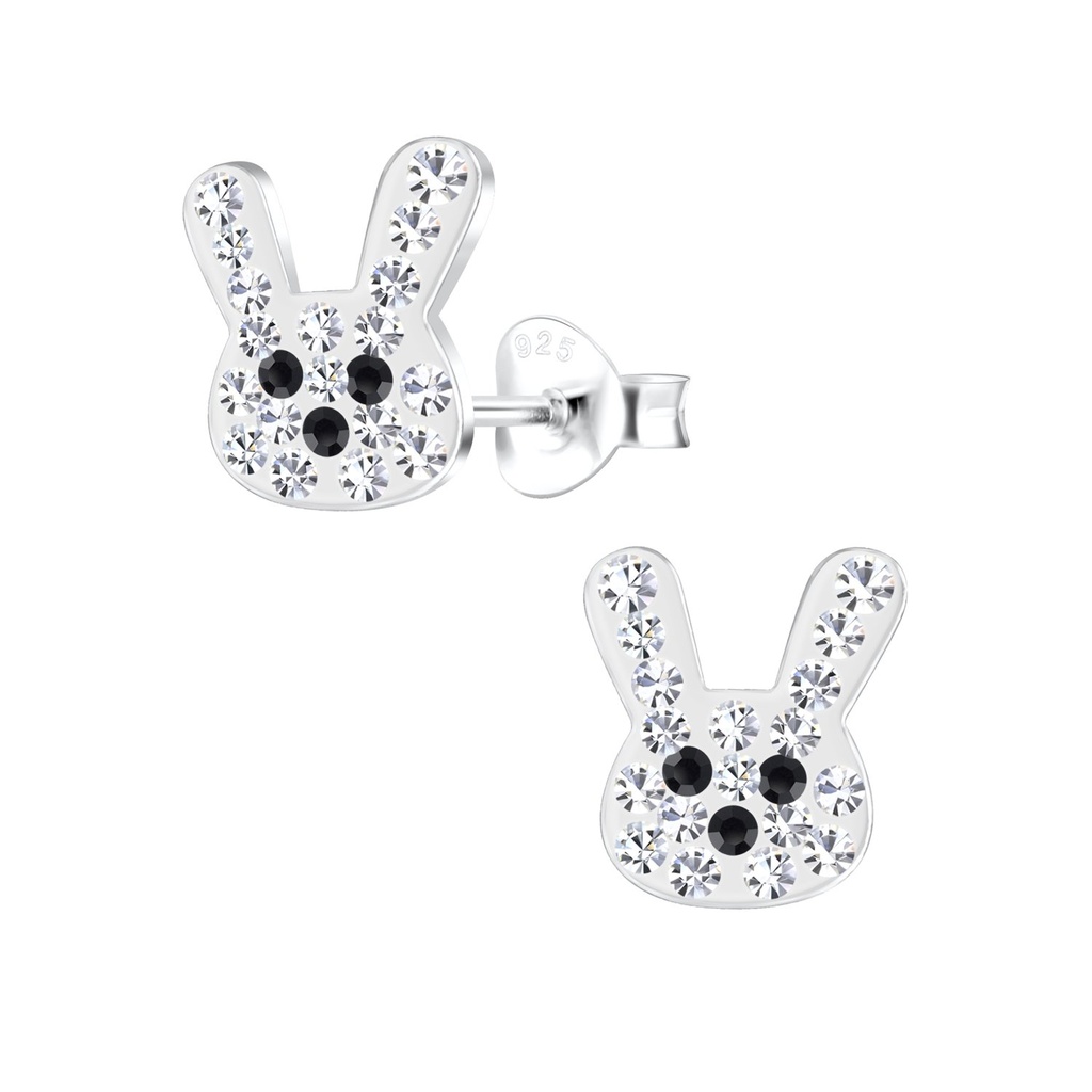 Silver Rabbit Stud Earrings