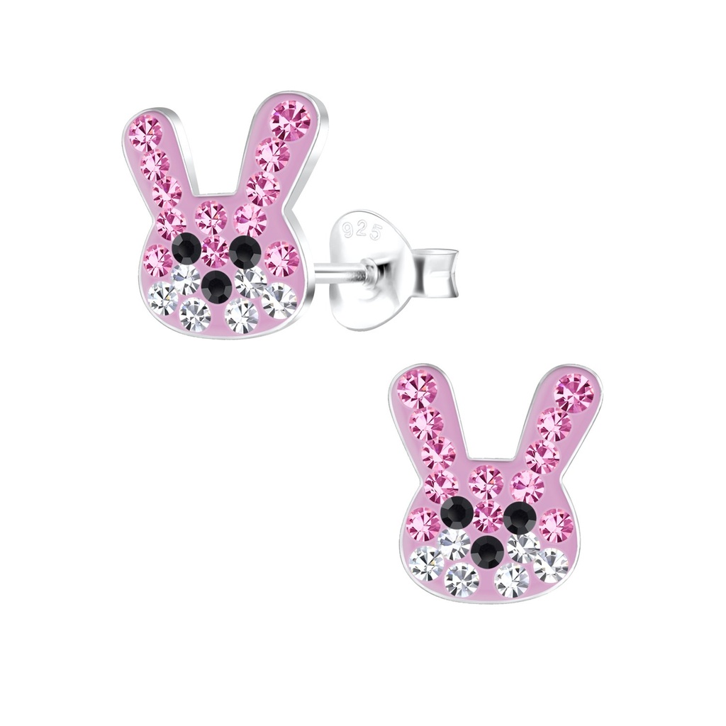 Puces d'oreilles lapin en argent