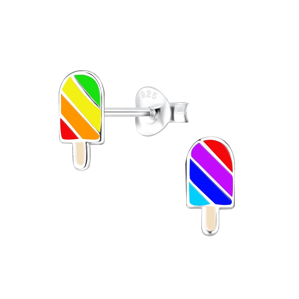[10014752] Silver Ice Cream Stud Earrings