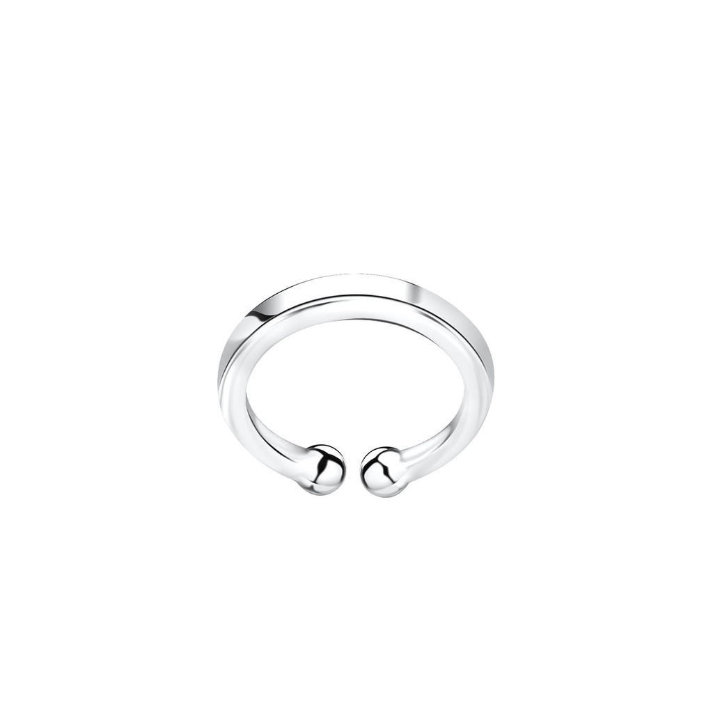[10012552] Silver Ear Cuff with Ball