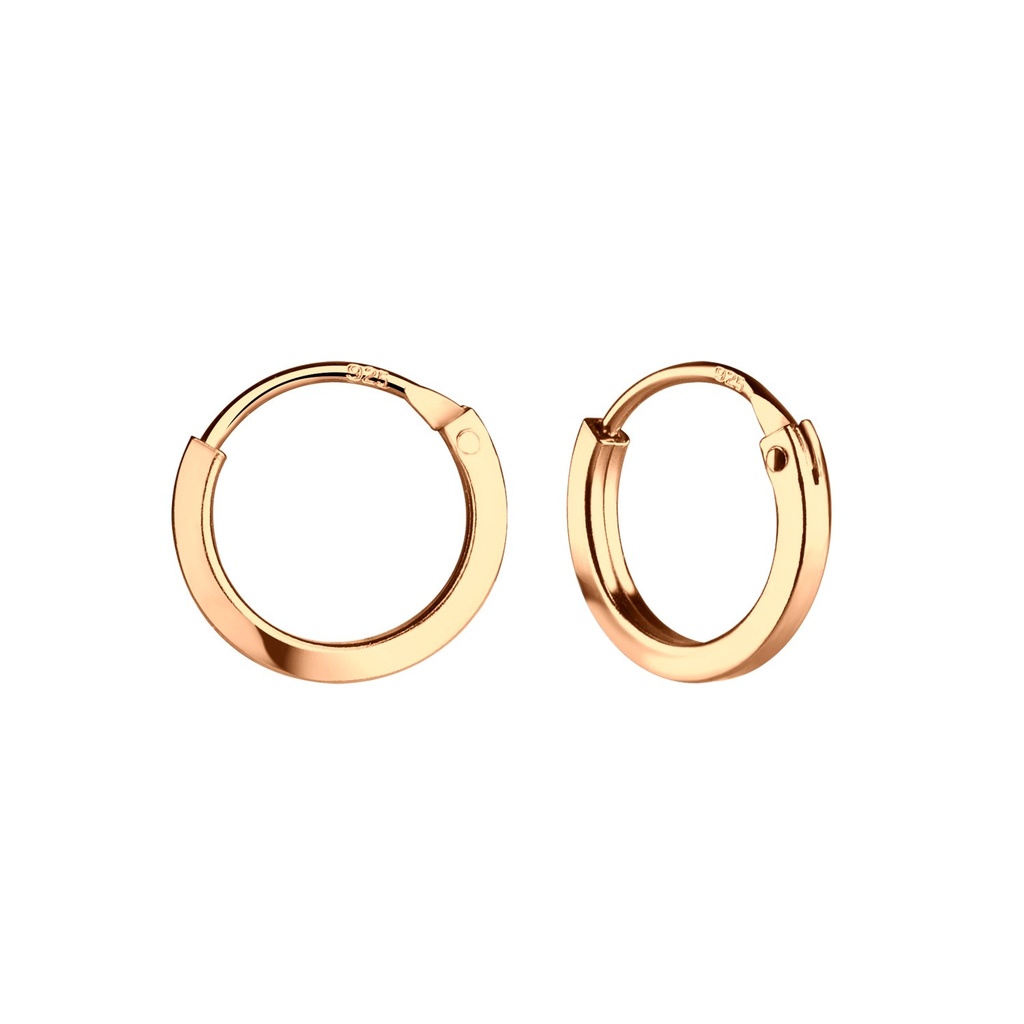 [10010730] 12mm Silver Square Tube Hoop Earrings