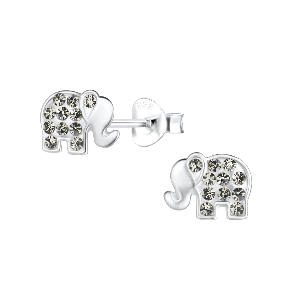 Puces d'oreilles éléphant en argent