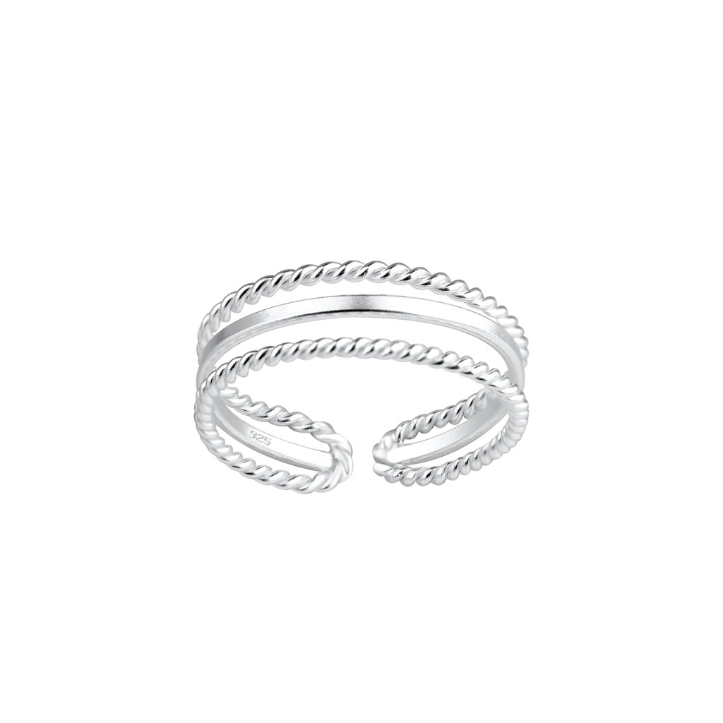 [10022933] Bague d'orteil torsadée en argent