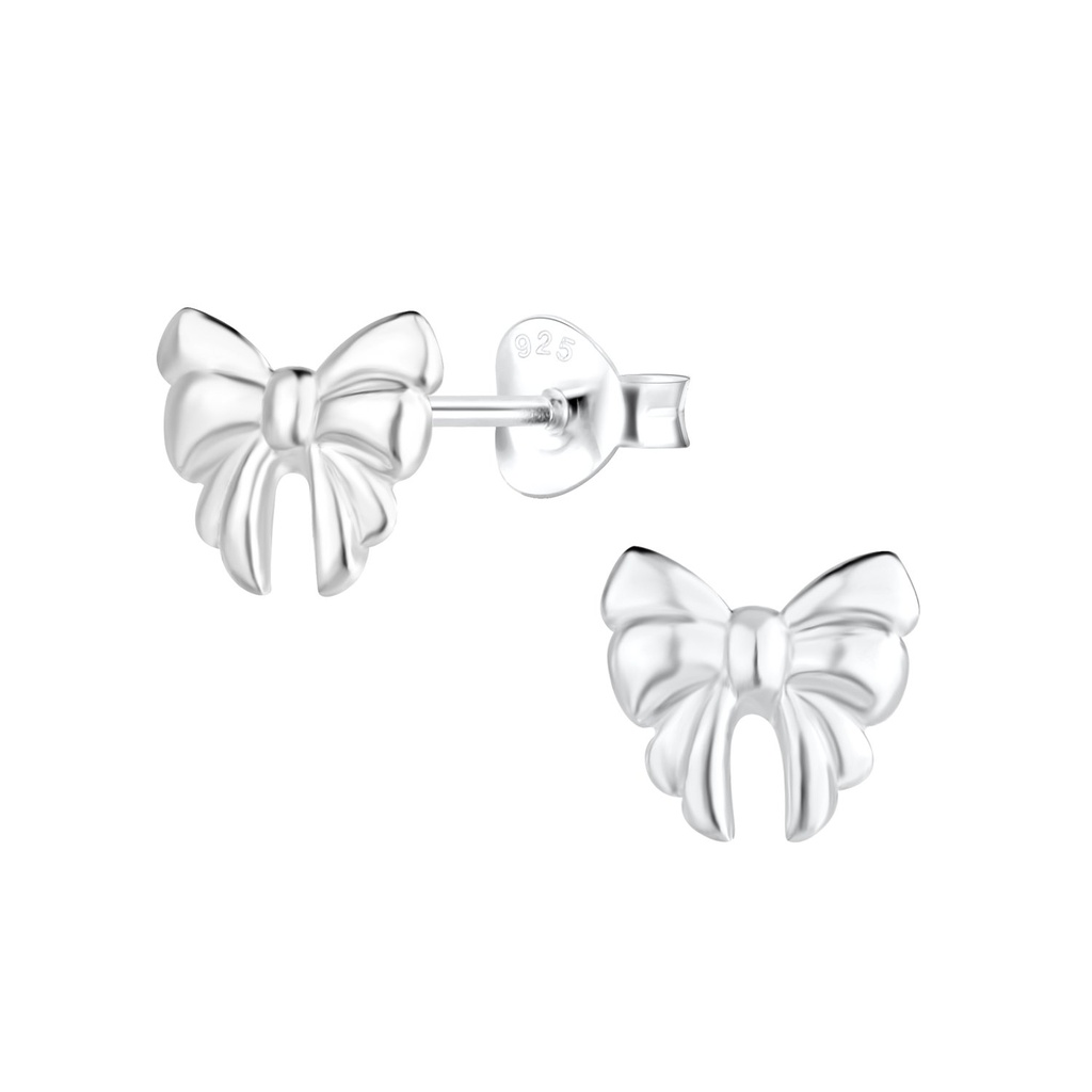 Puces d'oreilles nœud en argent