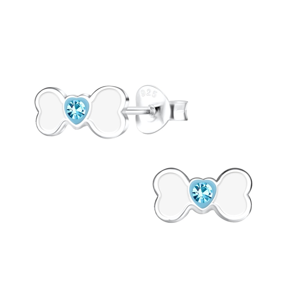 Silver Bone Stud Earrings