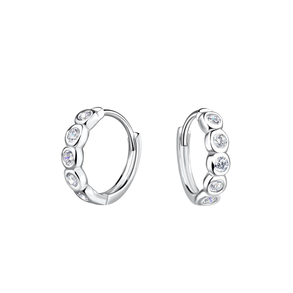 [10024021] 11mm Silver Huggie Earrings