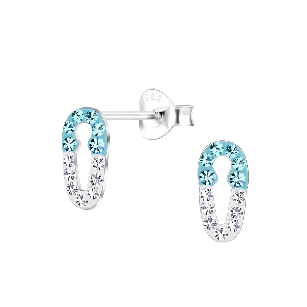[10023304] Puces d'oreilles épingle de sûreté en argent