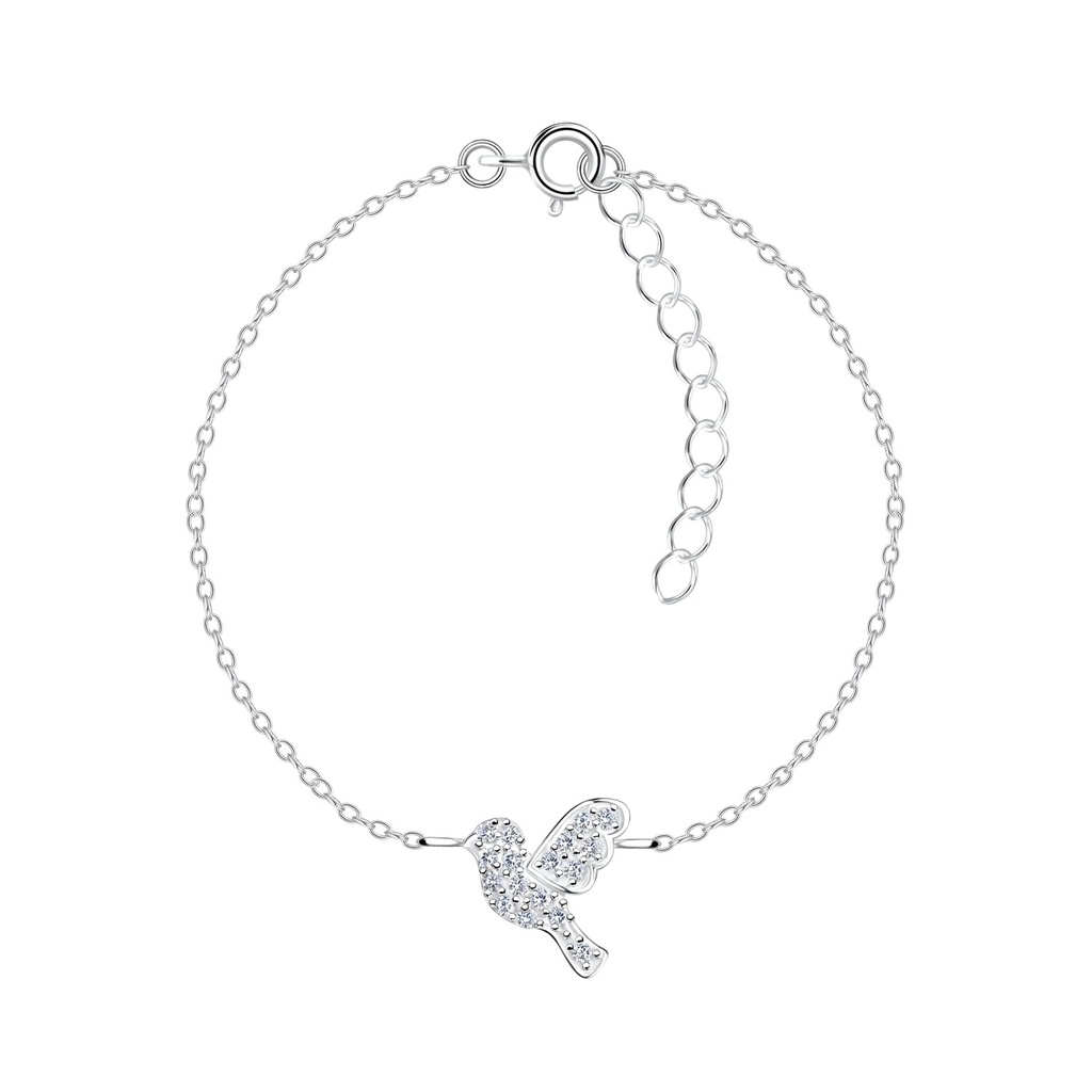 Bracelet oiseau en argent