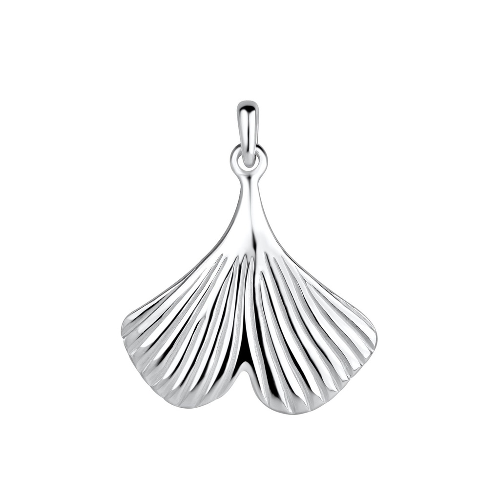 [10023829] Pendentif ginkgo en argent