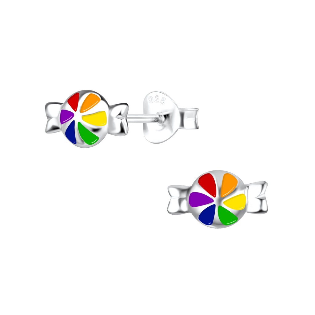 Puces d'oreilles bonbon en argent