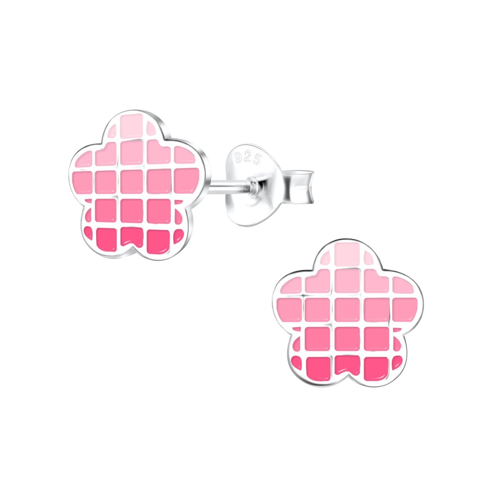 Silver Flower Stud Earrings