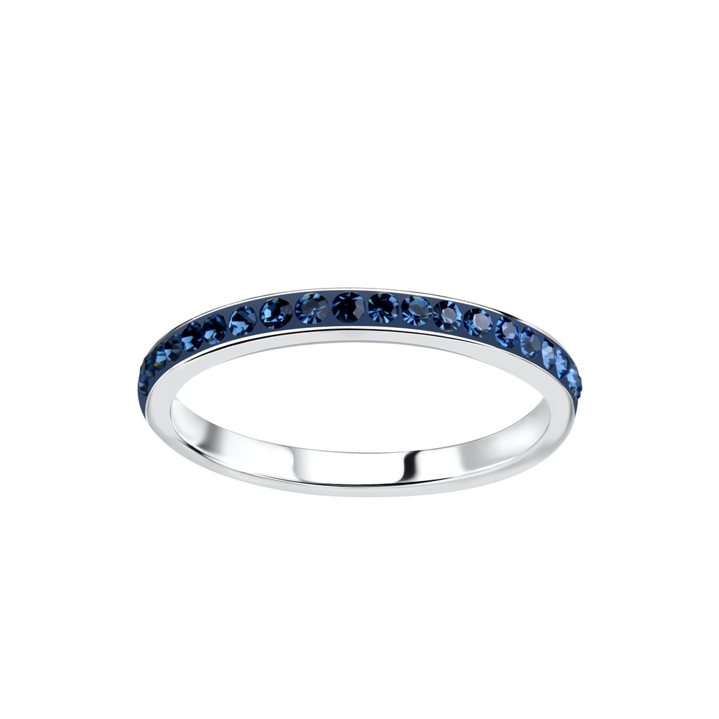 [10016080] Bague jonc en argent cristal 2 mm (EU 52 / US 6)