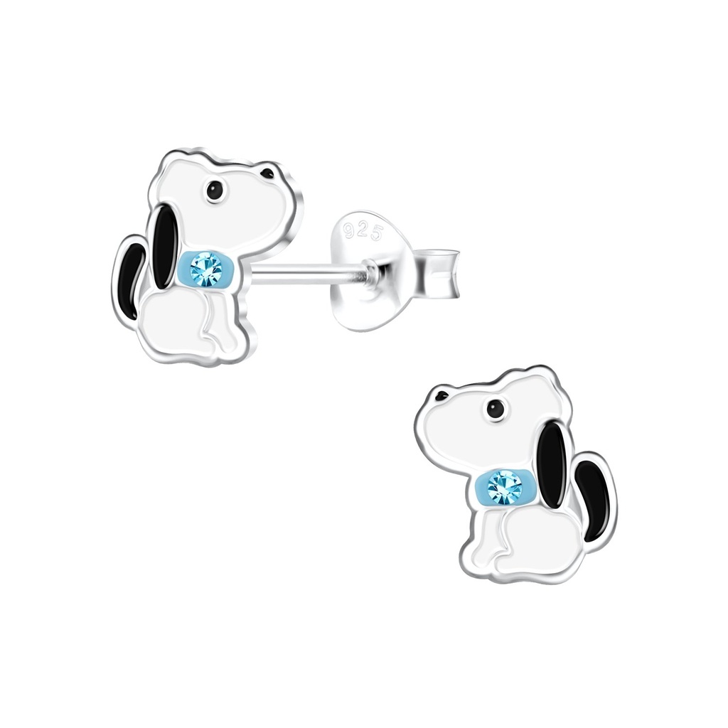 Puces d'oreilles beagle en argent