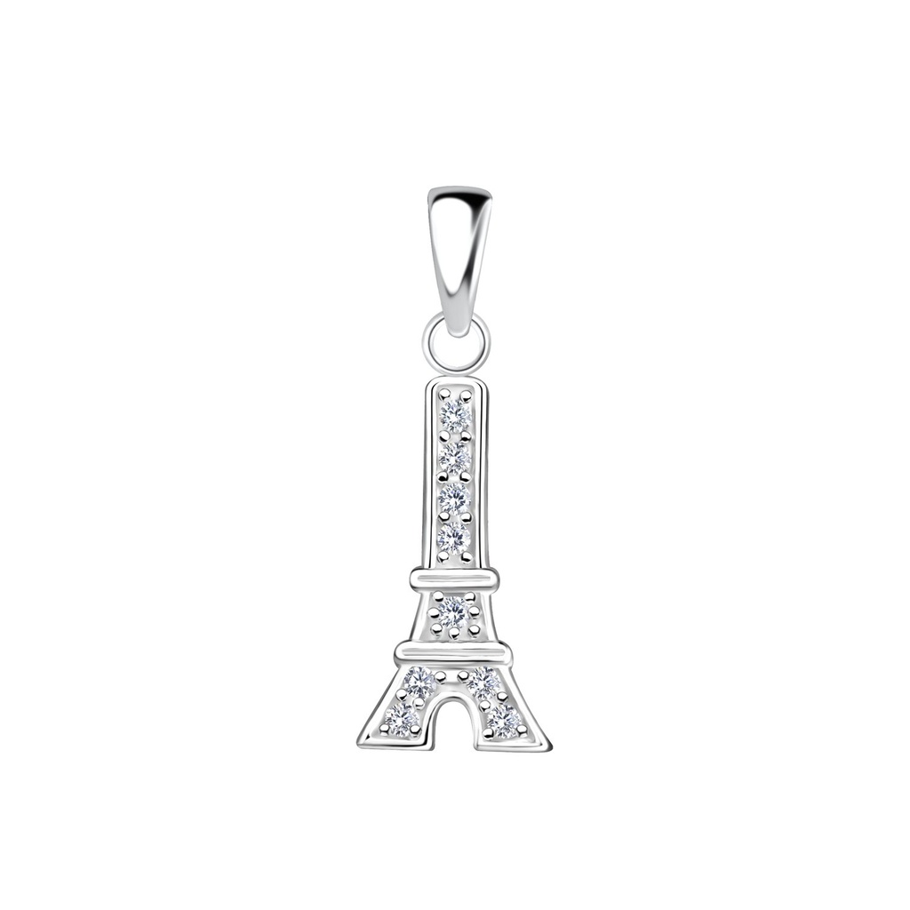 [10023205] Silver Eiffel Tower Pendant