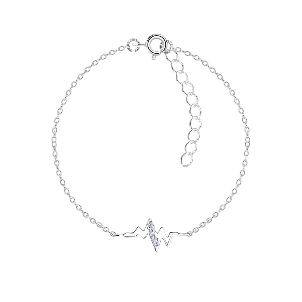 Silver Heartbeat Bracelet