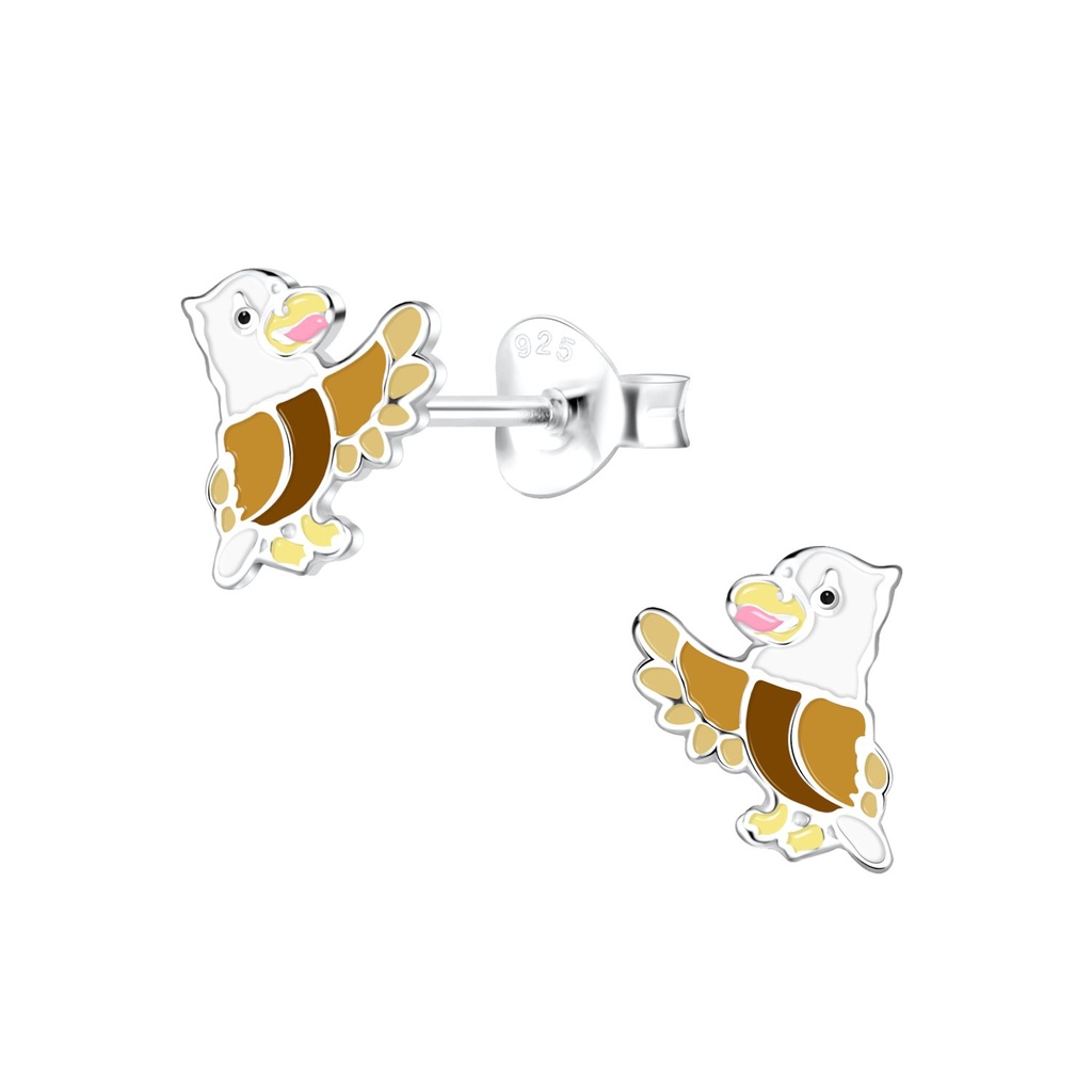 Puces d'oreilles aigle en argent