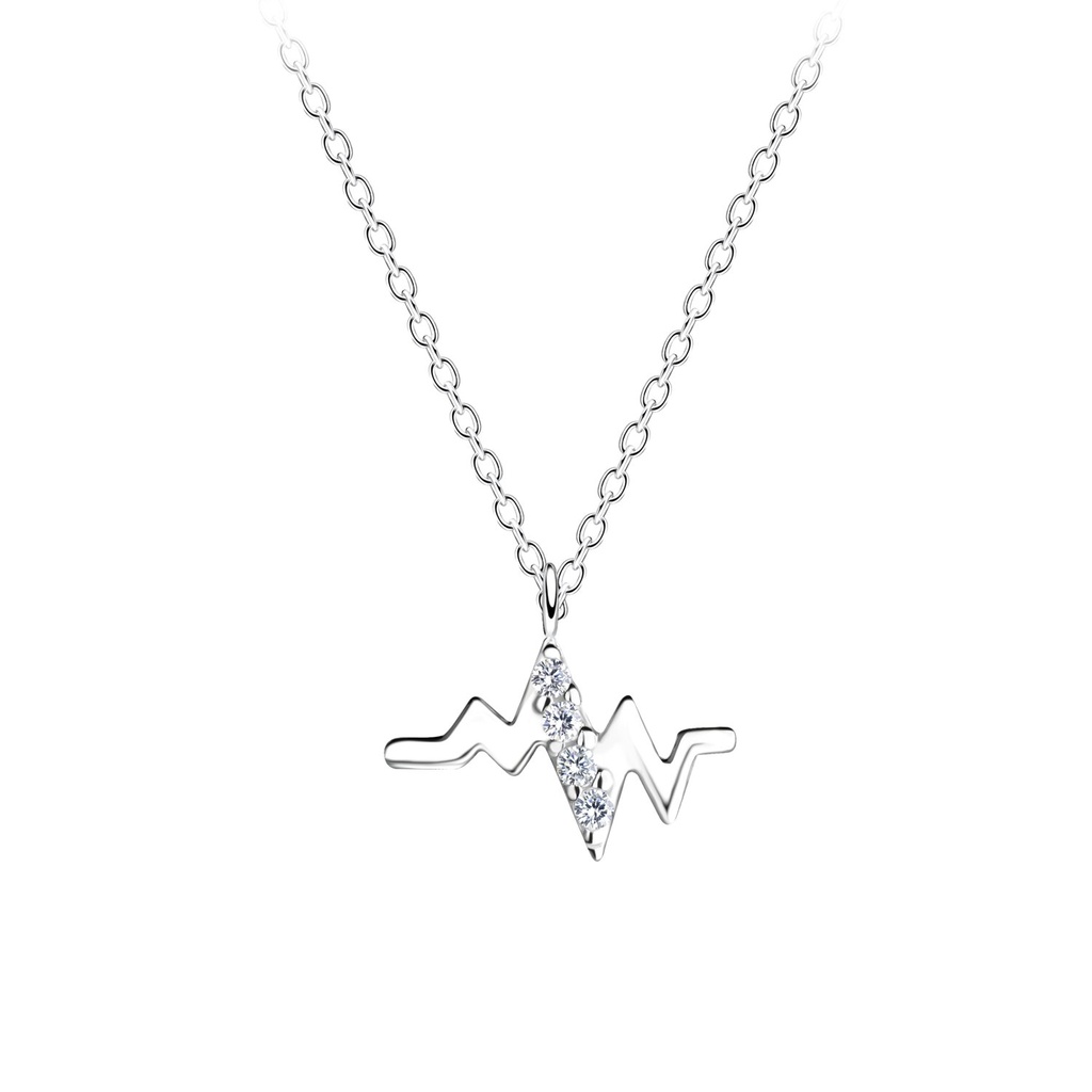 Silver Heartbeat Necklace
