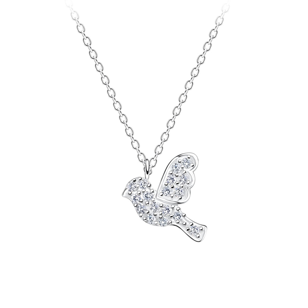 Collier oiseau en argent