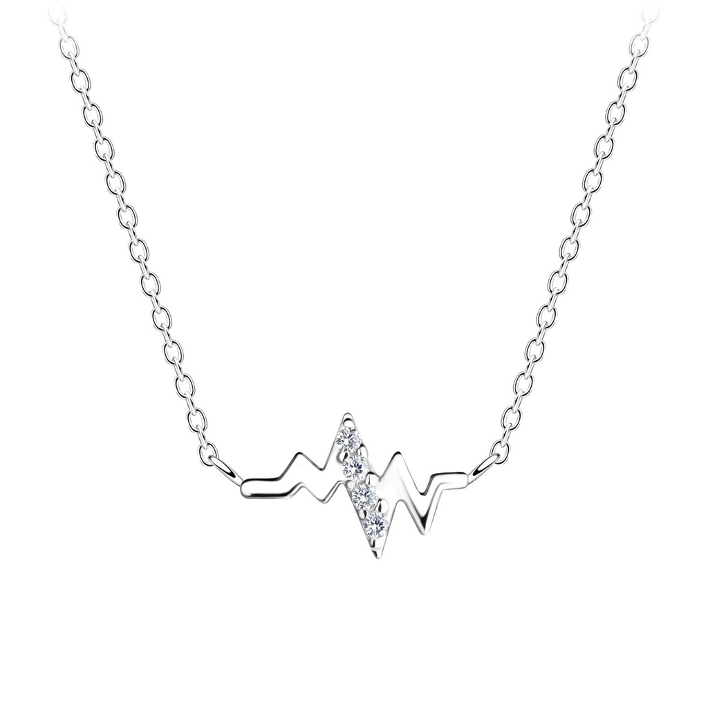 [10015750] Collier battement de cœur en argent