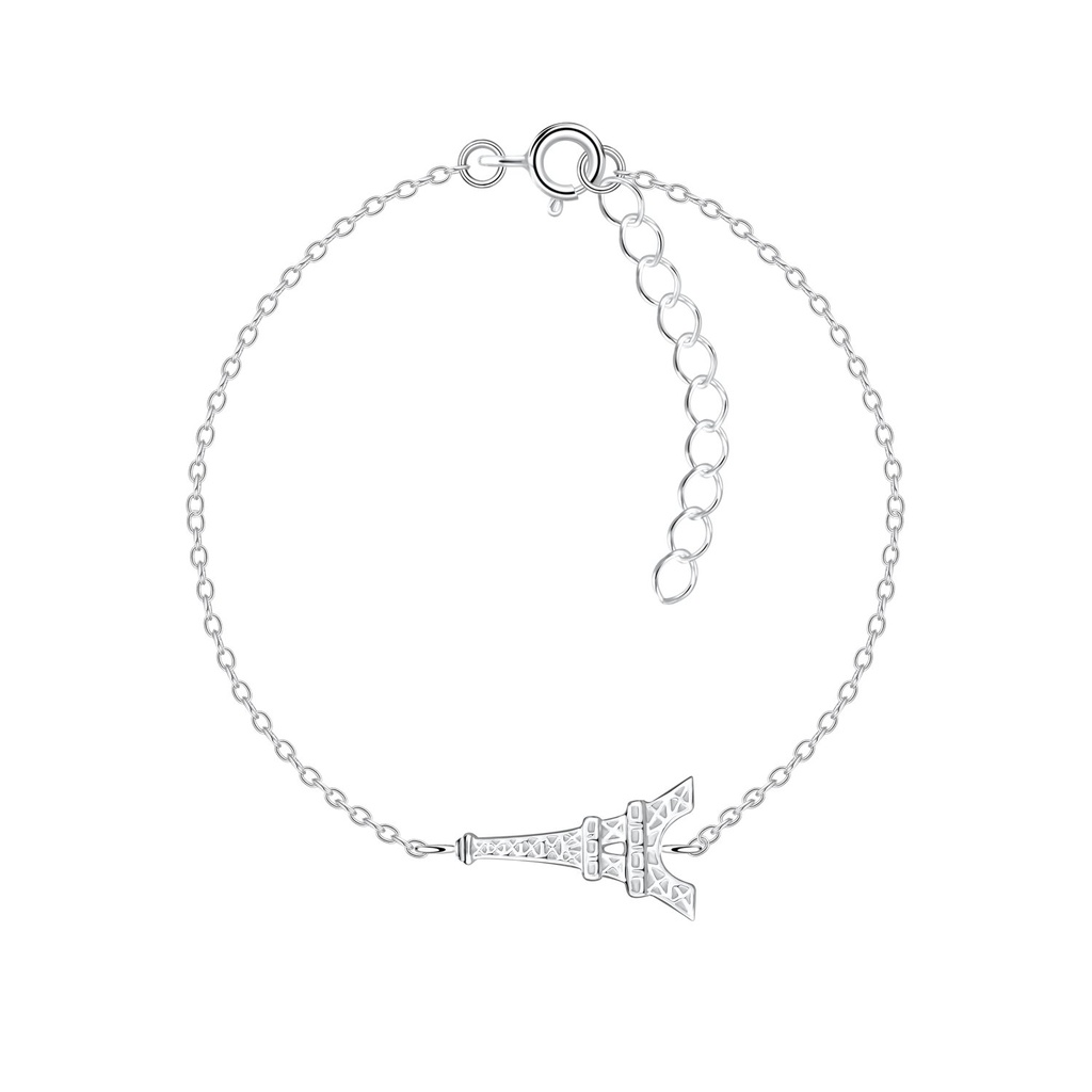 Silver Eiffel Tower Bracelet