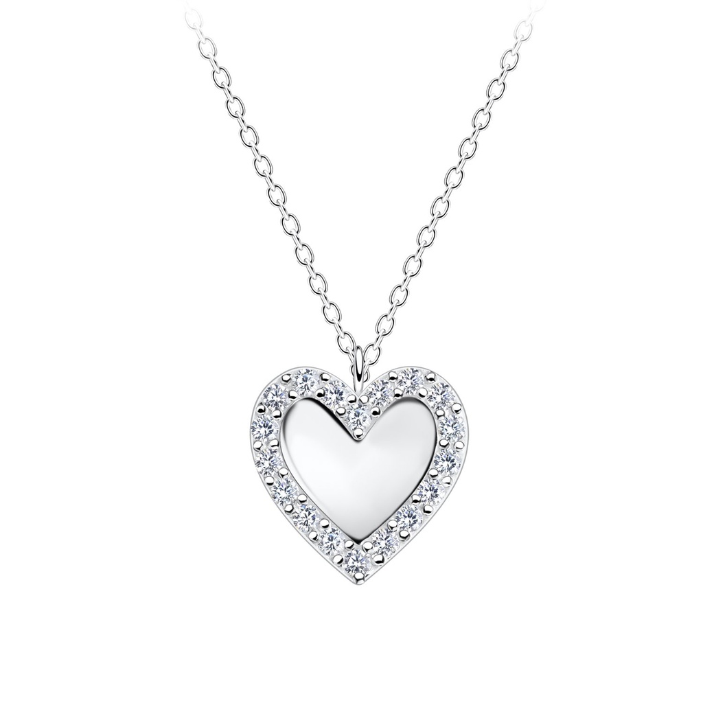 Collier cœur en argent