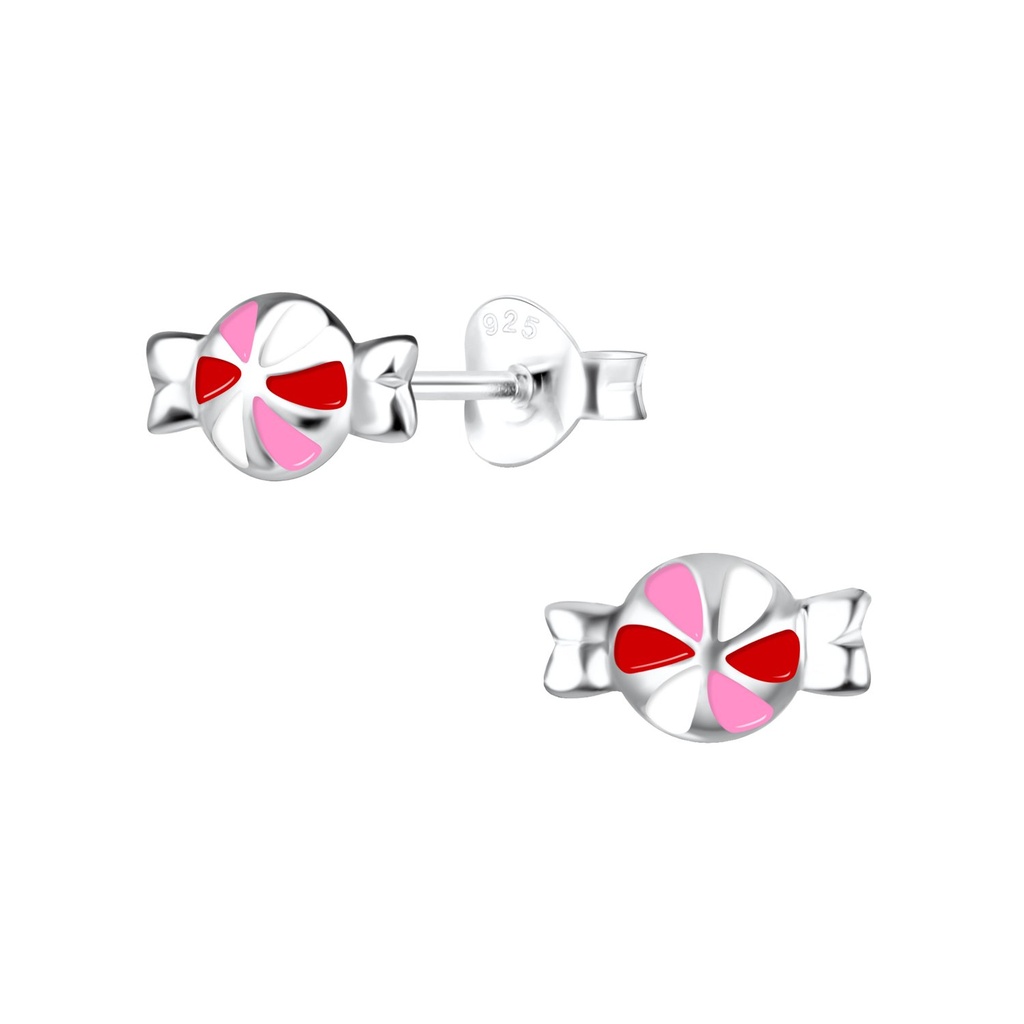 Puces d'oreilles bonbon en argent