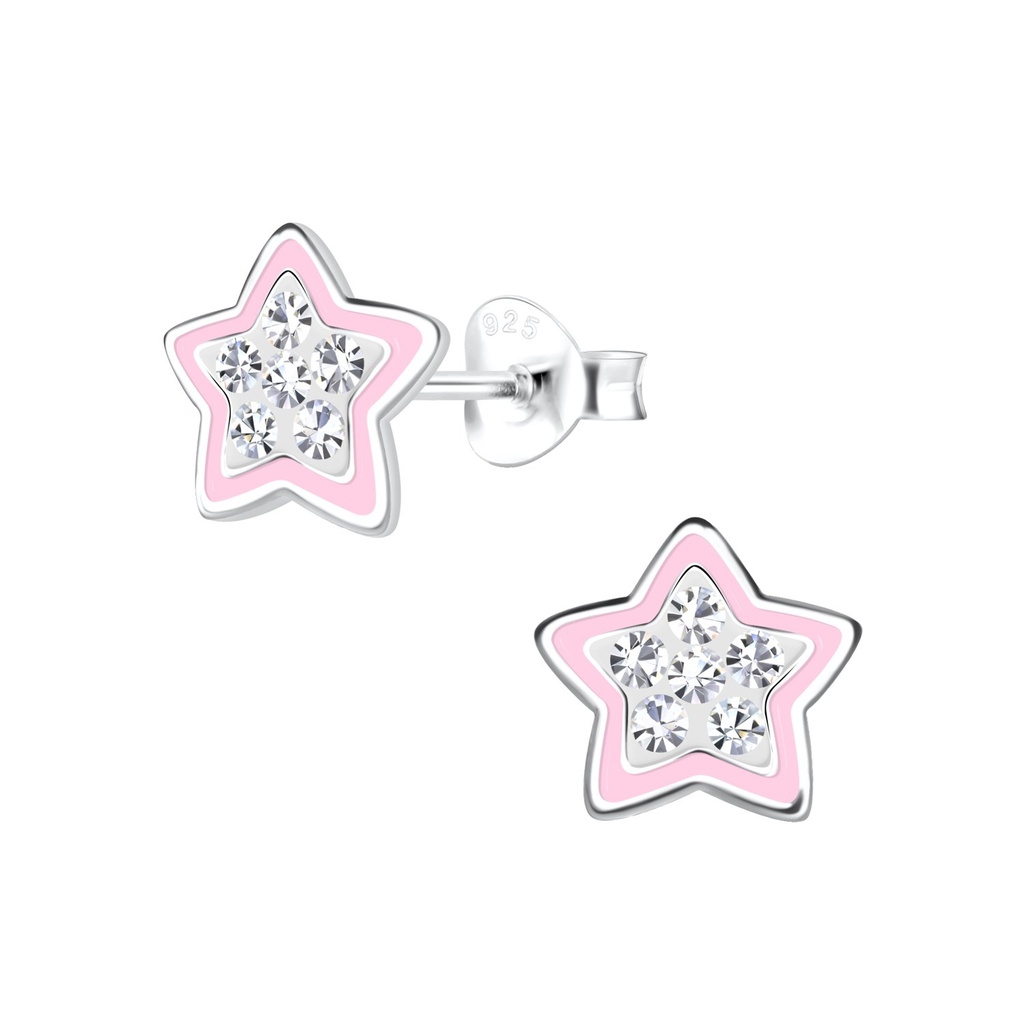Puces d'oreilles étoile en argent