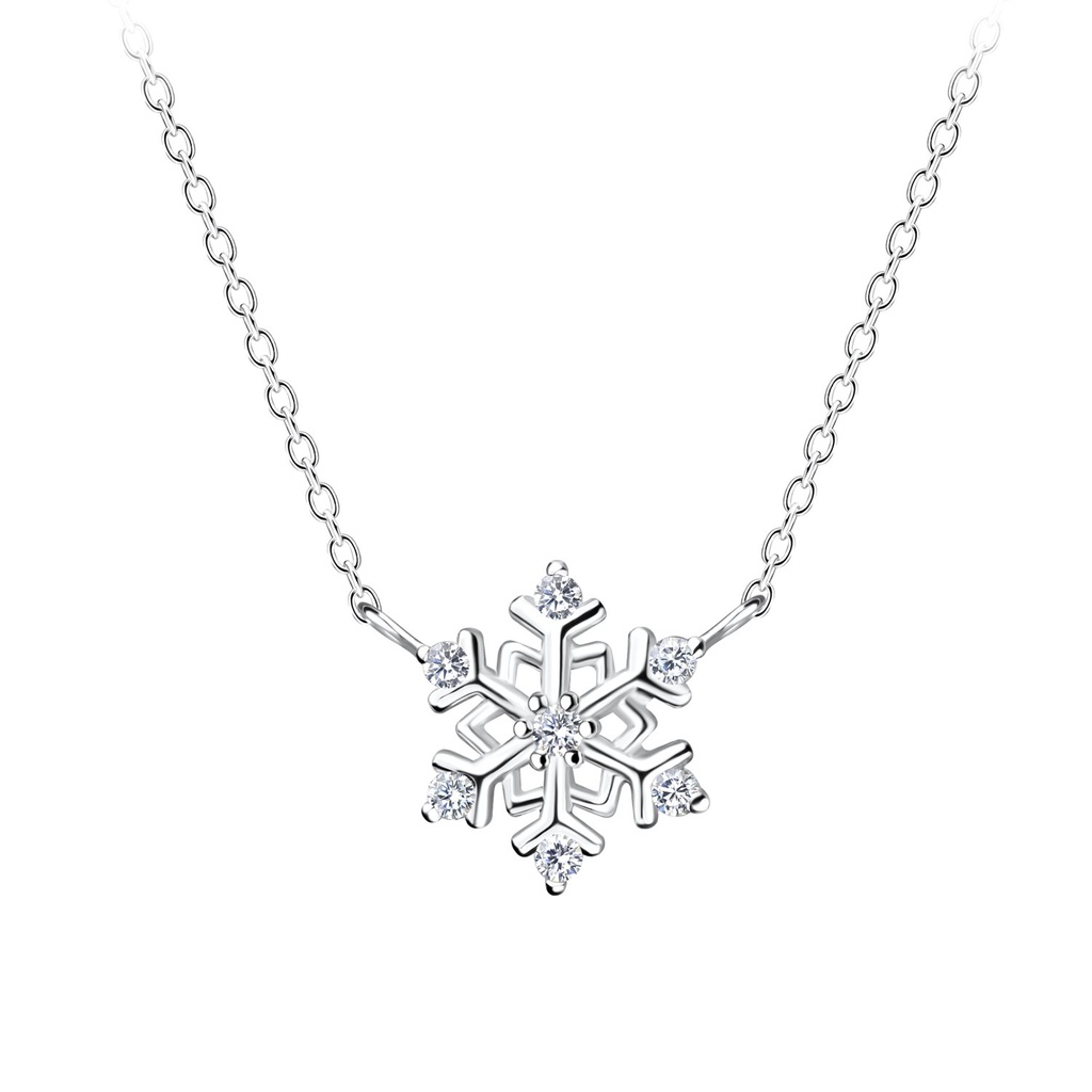 Collier flocon de neige en argent