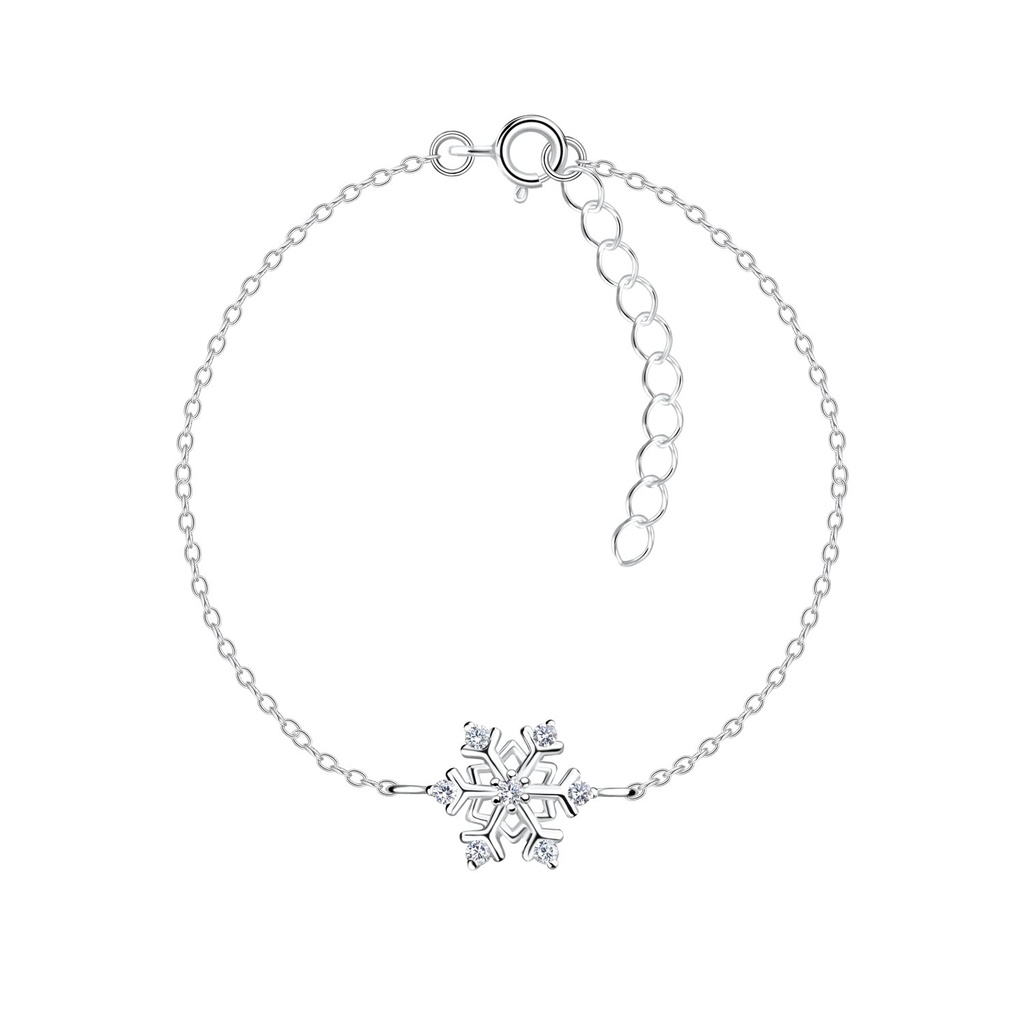 Bracelet flocon de neige en argent