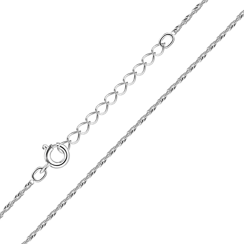 Chaîne Singapour en argent 45 cm avec rallonge