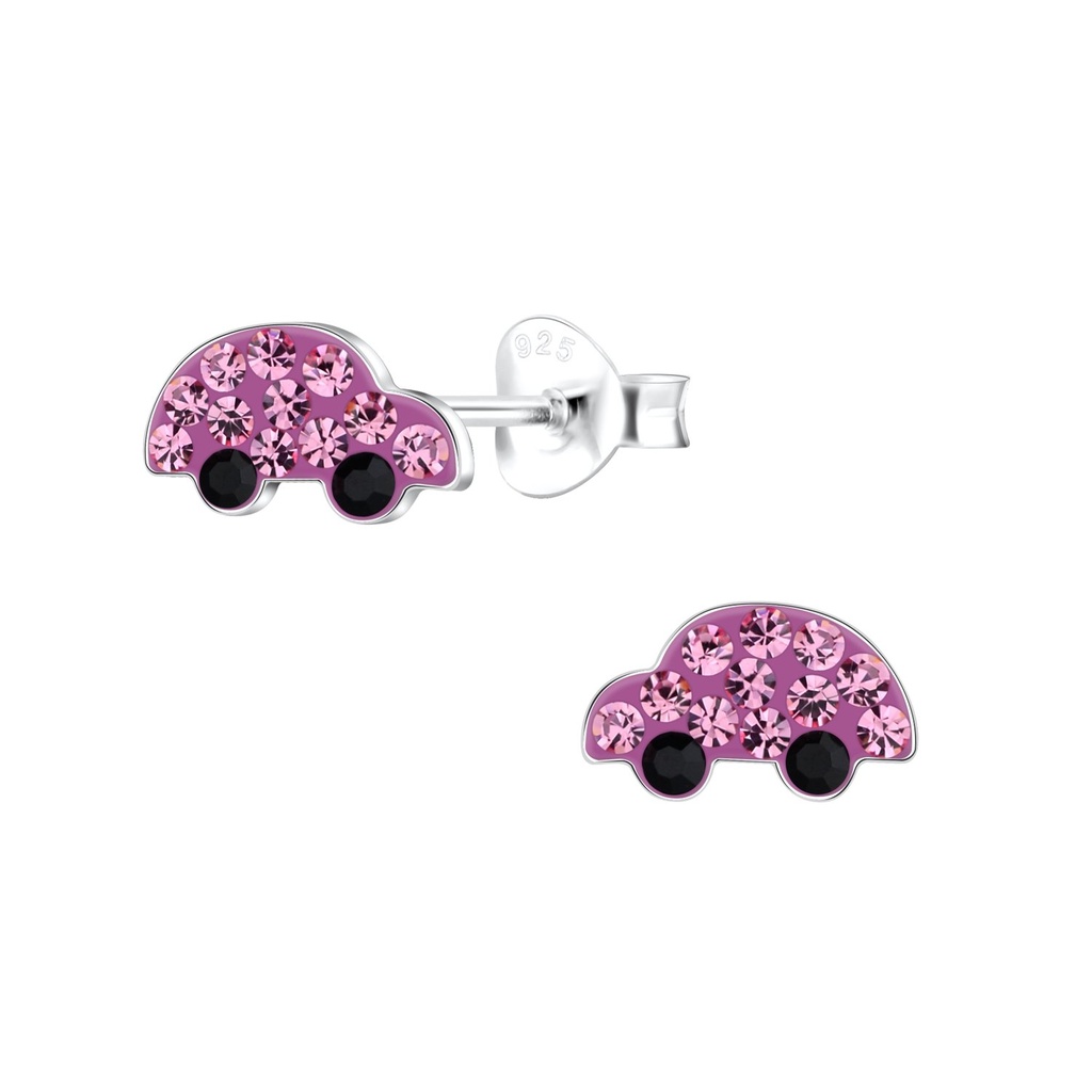 Silver Car Stud Earrings