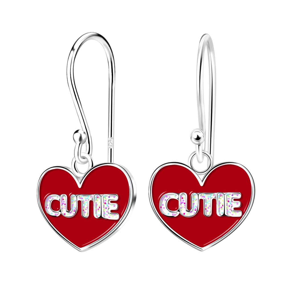 Boucles d'oreilles cœur mignon en argent