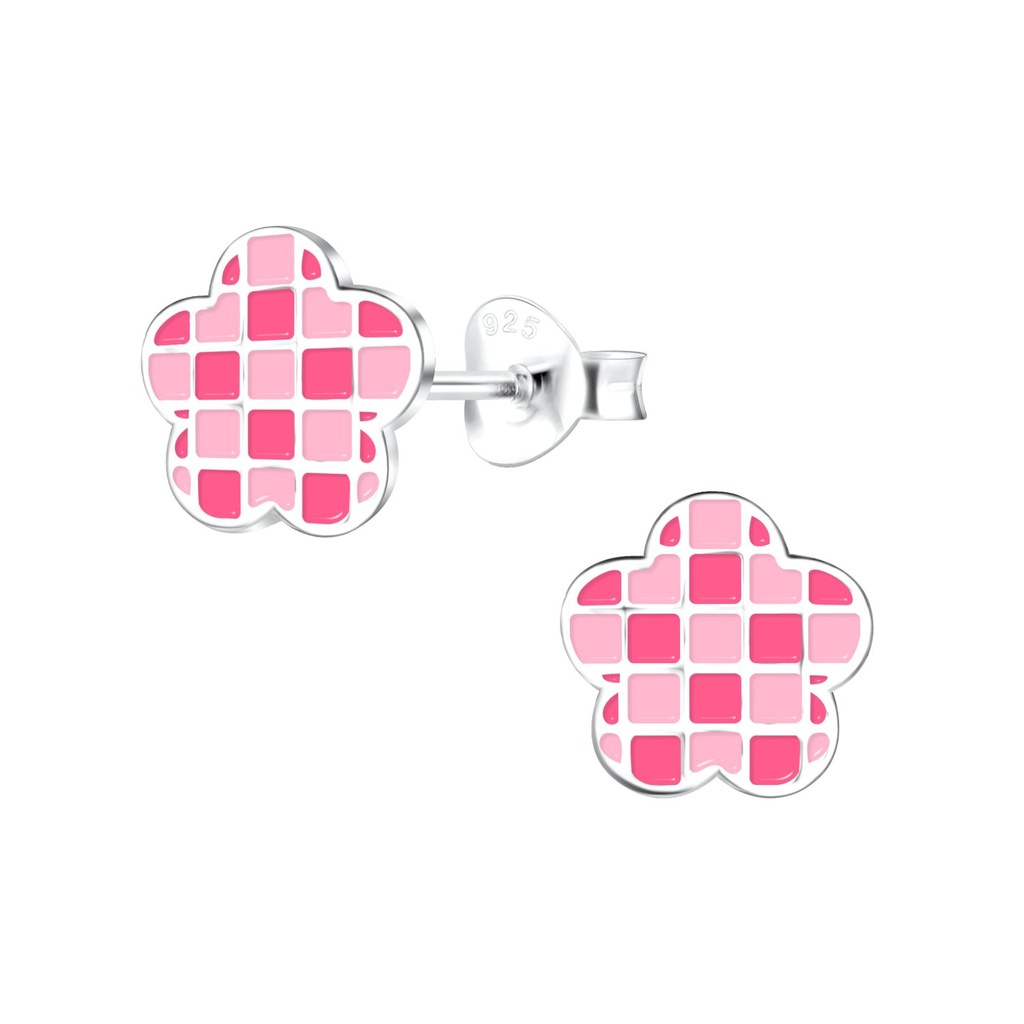 Silver Flower Stud Earrings