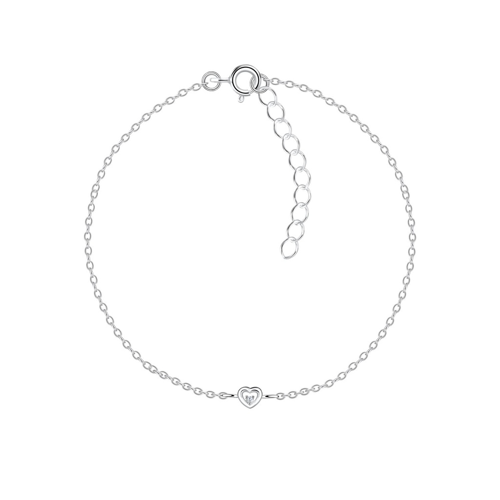 Bracelet cœur en argent