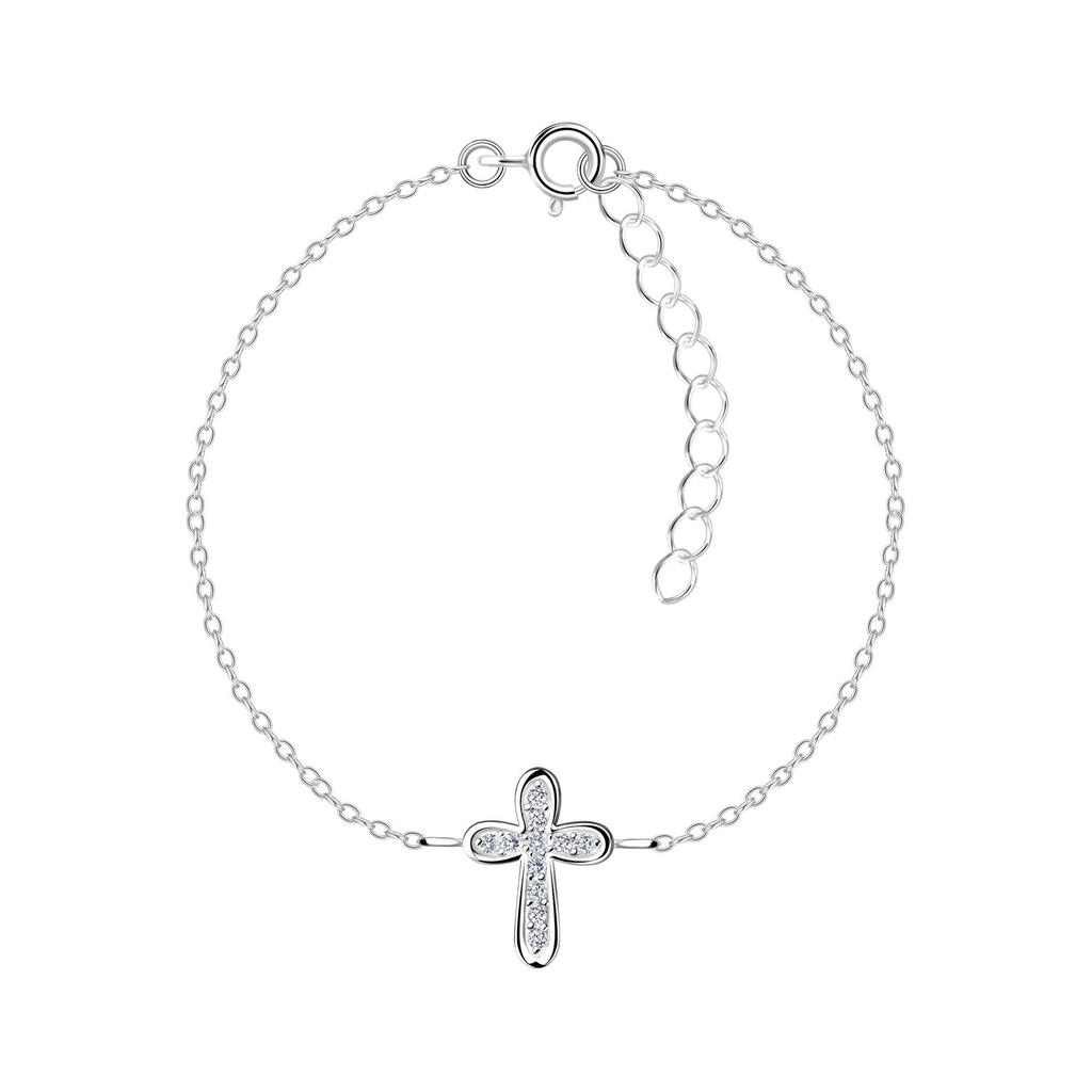 Bracelet croix en argent