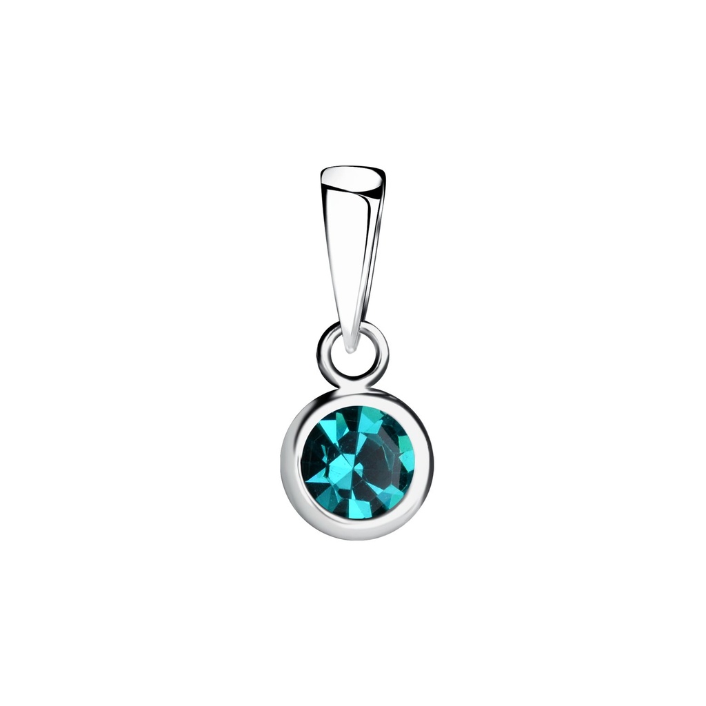 [10013212] Pendentif en argent cristal rond 5 mm