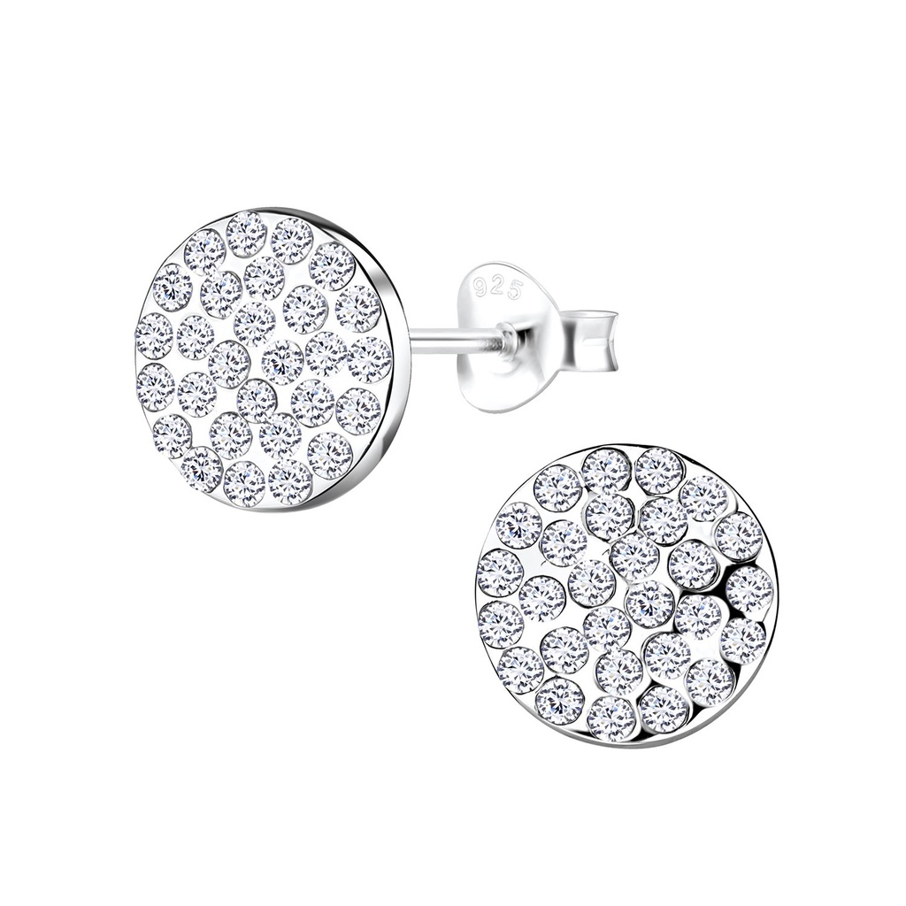 Puces d'oreilles rondes en argent
