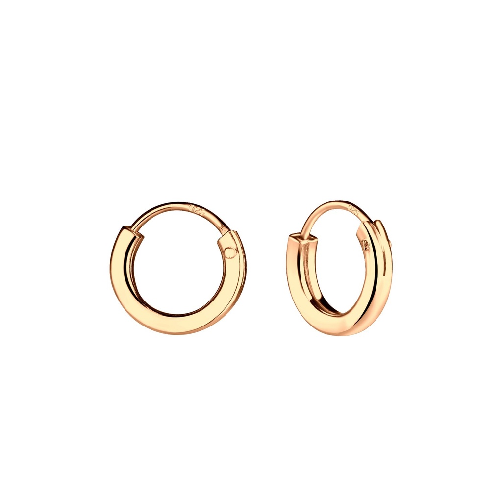 [10010731] Créoles tube carré en argent 10 mm