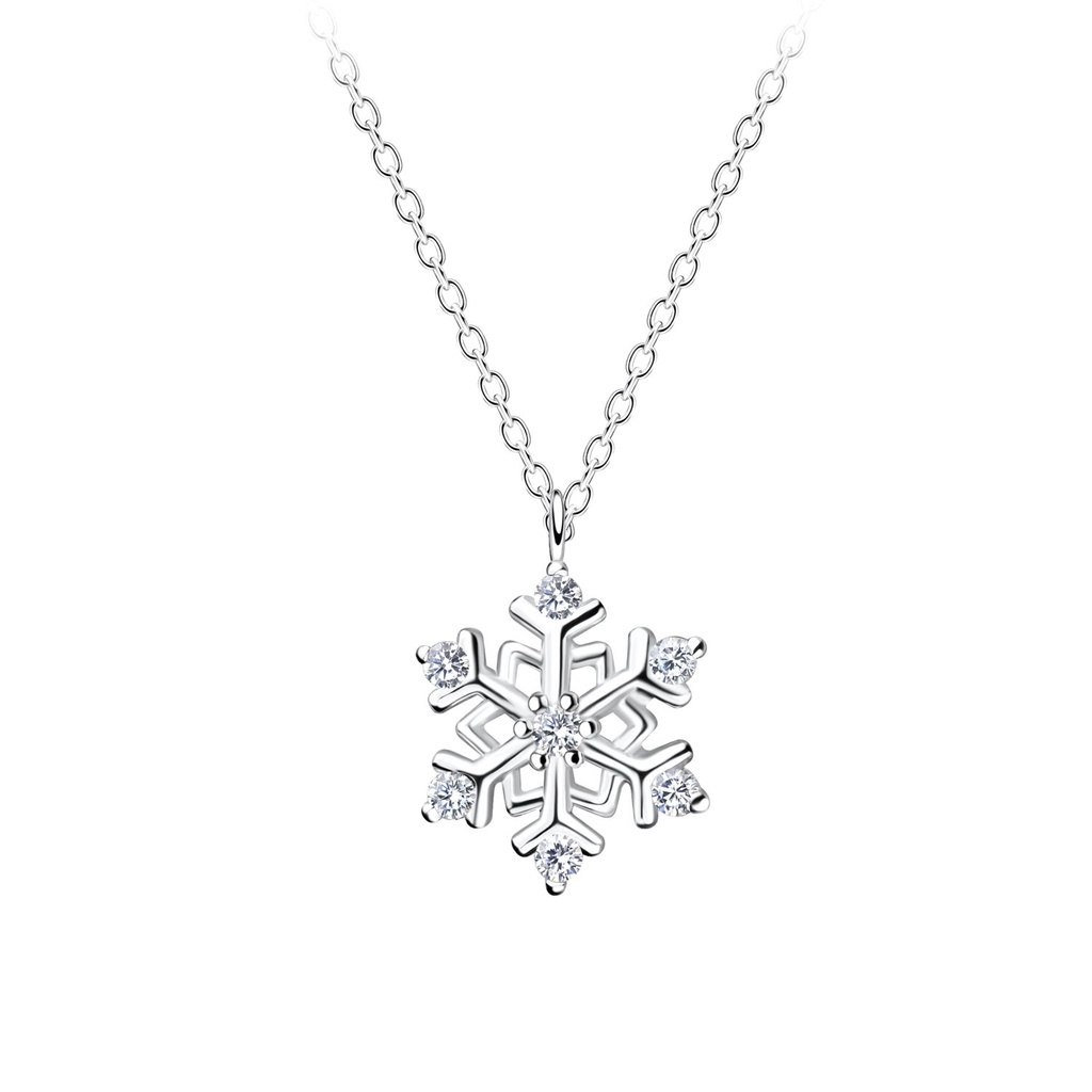 [10022932] Collier flocon de neige en argent