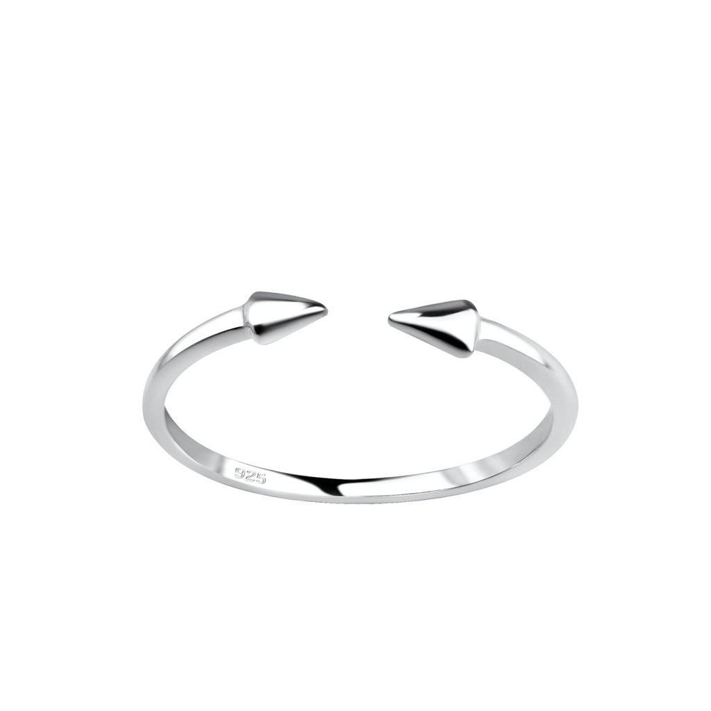 Silver Opened Arrow Ring