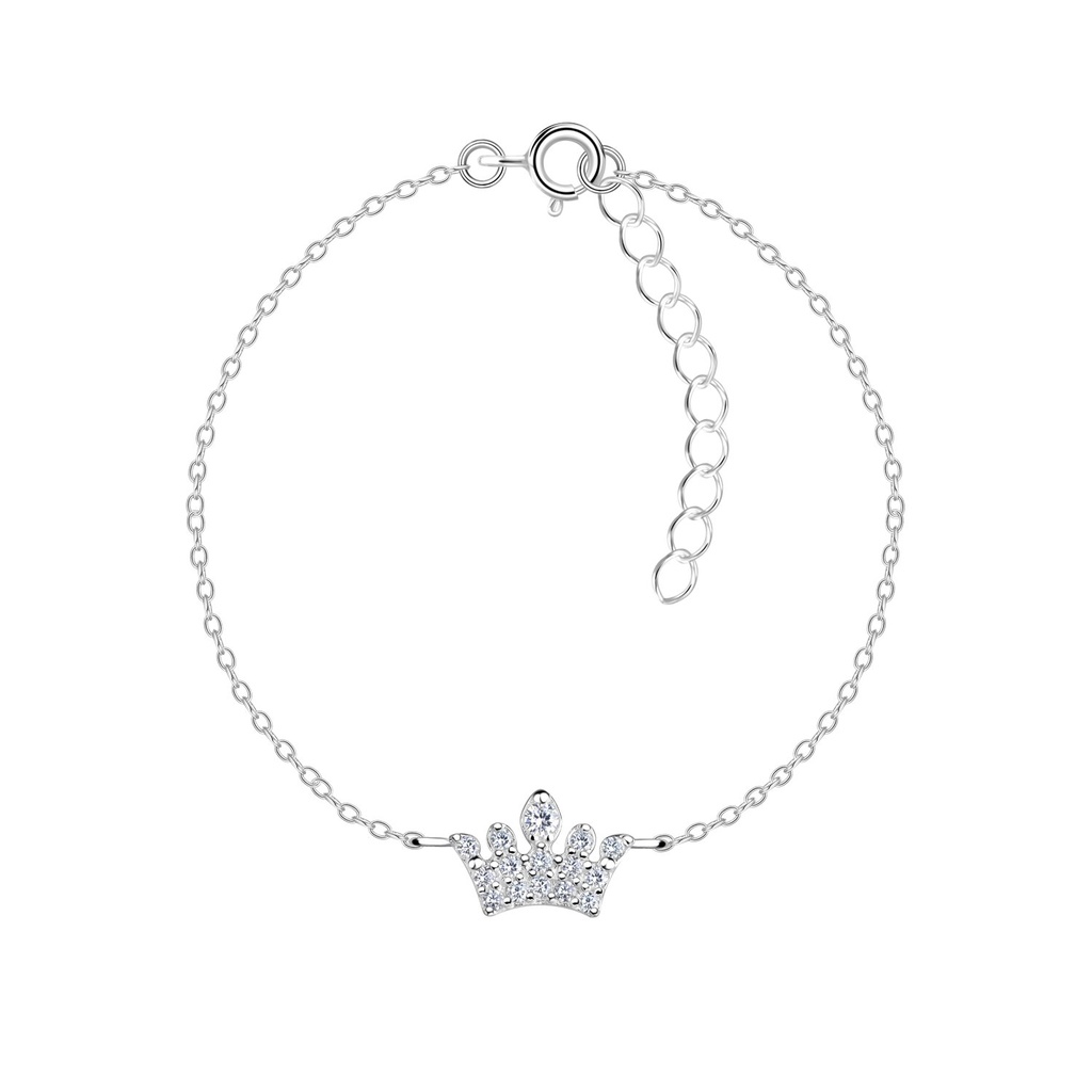 Bracelet couronne en argent