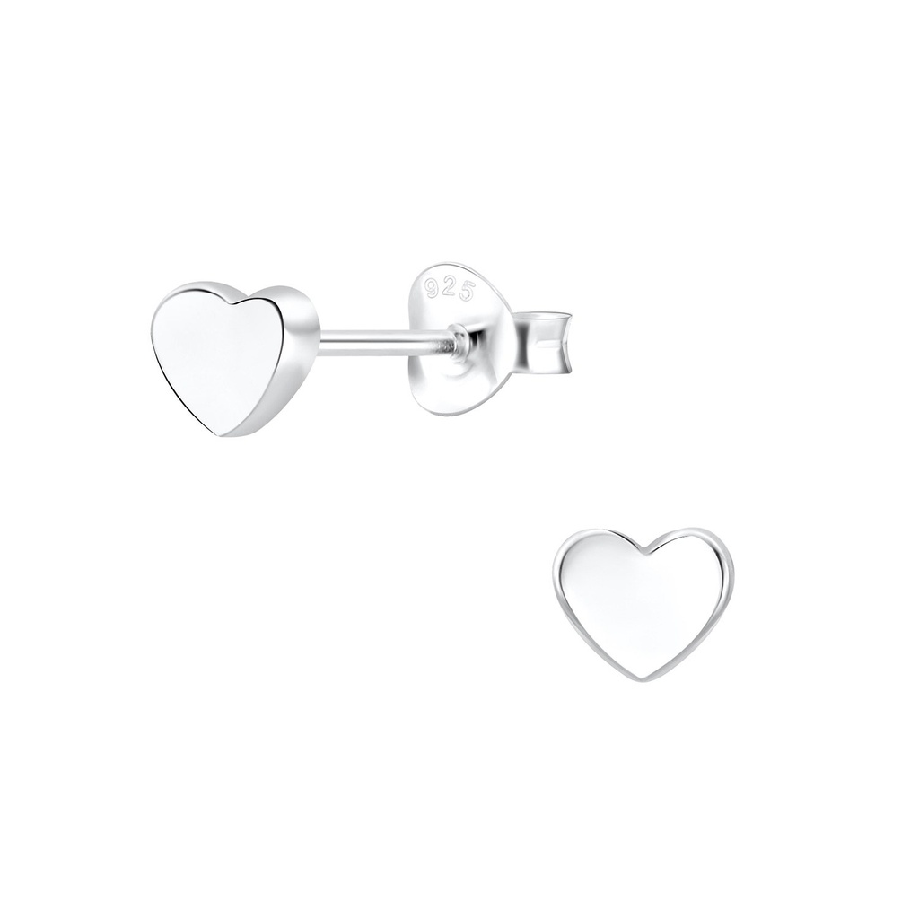 [10014340] Puces d'oreilles cœur en argent
